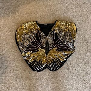 VINTAGE butterfly beaded top